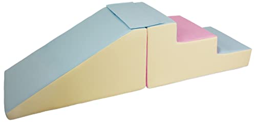 Großbausteine Schaumstoffbausteine Softsteine Krabbellandschaft Kletter-Set (Farbe: pink, blau, gelb (Pastell))