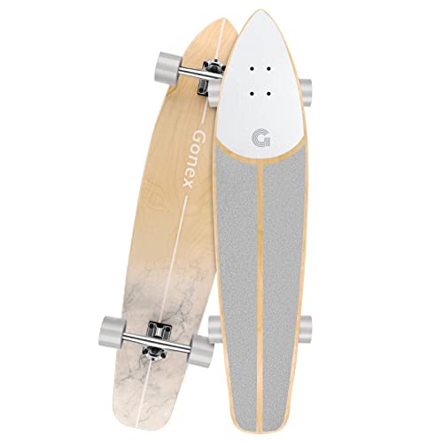 Gonex Longboard Skateboard 42' Skateboard Cruiser für Mädchen Jungen Erwachsene Anfänger, Komplettboard mit ABEC-11 Kugellagern, Marmor