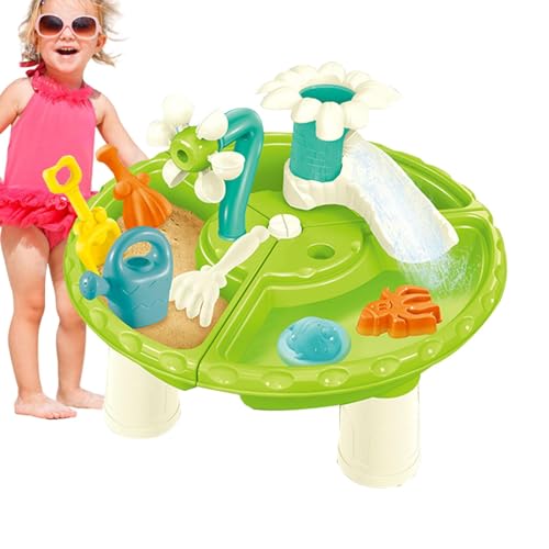 Veeteah Sand-Wassertisch, Outdoor-Spielzeug, 13-teiliges Wasserspielzeug-Zubehör, Kleinkind-Aktivitätstisch, Sandkasten-Spielzeug, sensorischer Tisch für Outdoor-Aktivitäten