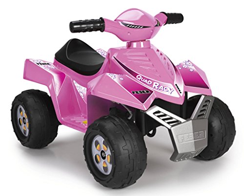 FEBER - Quad Racy 6 V, rosa Elektrofahrzeug für Kinder ab 1 Jahr (Famosa 800011422)