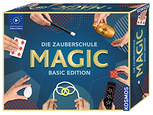 Kosmos 698904 Die Zauberschule MAGIC Basic Edition, schnell Zaubern lernen, 50 Zauber-Tricks, viele Zauber-Utensilien, Zauberkasten für Kinder ab 8 Jahre Einsteiger